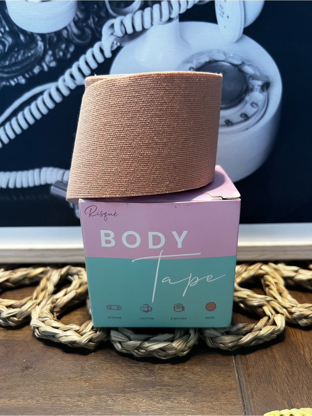 Beige Body Tape for Secure Wardrobe Support
